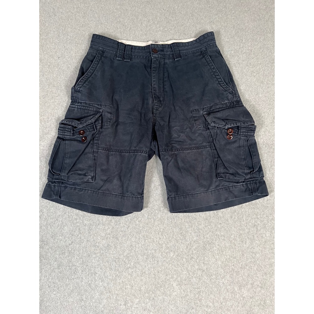 Polo Ralph Lauren Mens Navy Blue Cotton Cargo Shorts‎ Size 32 Utility Casual